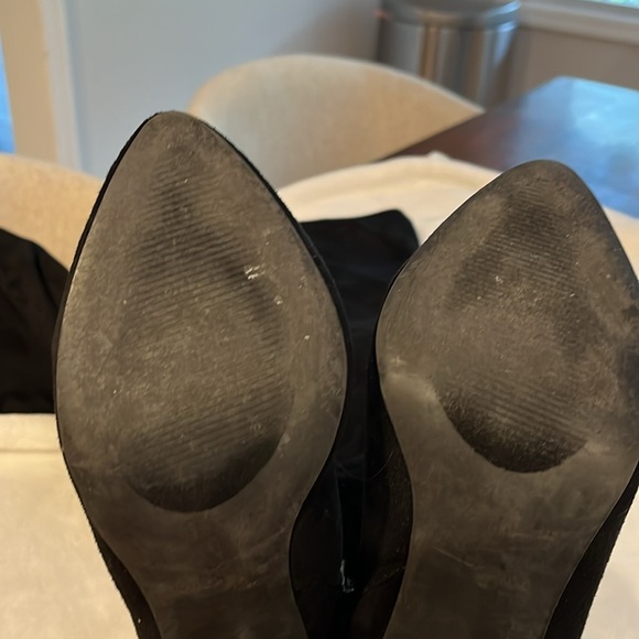 Womens Call It Spring Rosenman Over The Knee Winter Boots - Black Nubuck - Picture 6 of 7